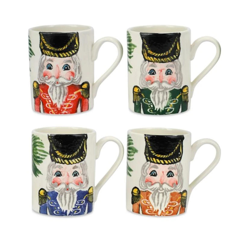 Nutcrackers Assorted Mugs, Set of 4