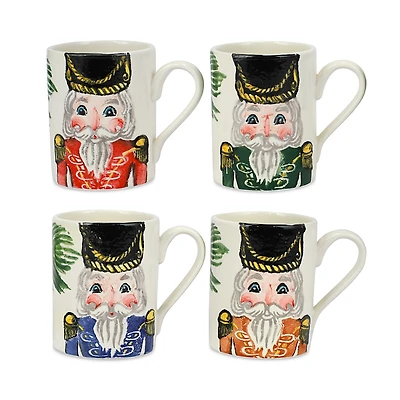 Vietri Nutcrackers Assorted Mugs, Set of 4