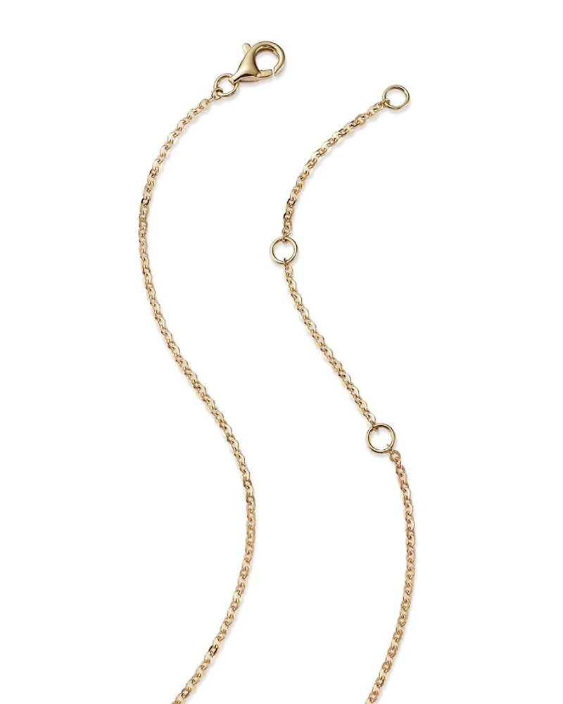 Diamond Paperclip Necklace in 14K White & Yellow Gold, 0.25 tcw