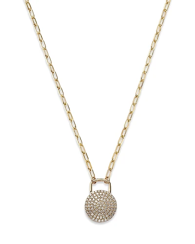 Bloomingdale's Fine Collection Diamond Pave Disc Pendant Necklace