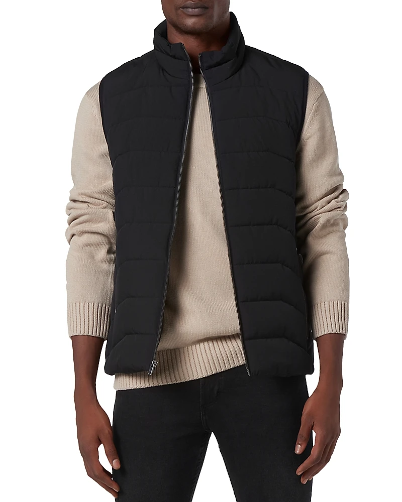 Andrew Marc Garrick Stretch Water Resistant Quilted Puffer Vest