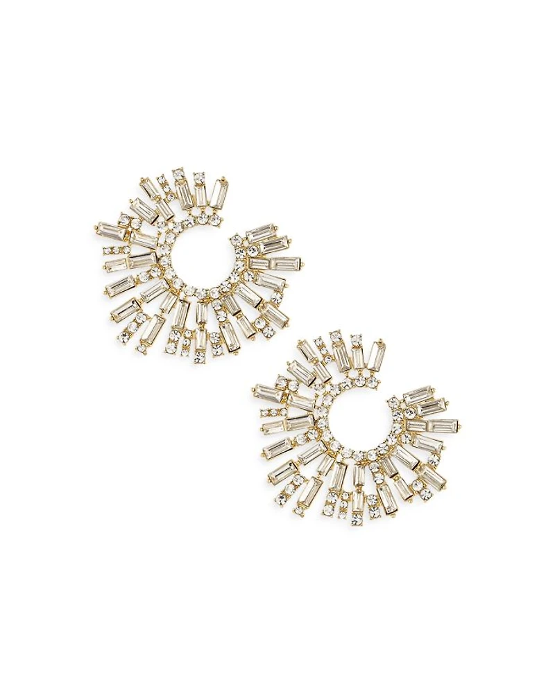 Open Circle Stardust Earrings in 18K Gold Plate