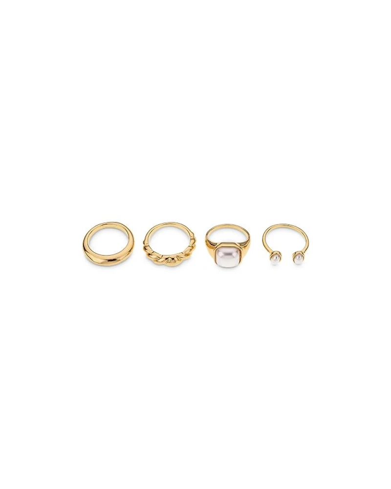 Ultimate Babe 18K Gold Plated Ring Set