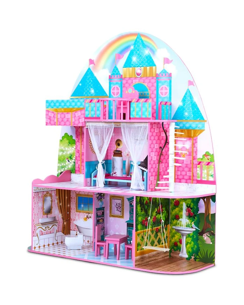 Kids Princess Castle 12" Doll House Pink - Ages 3-7