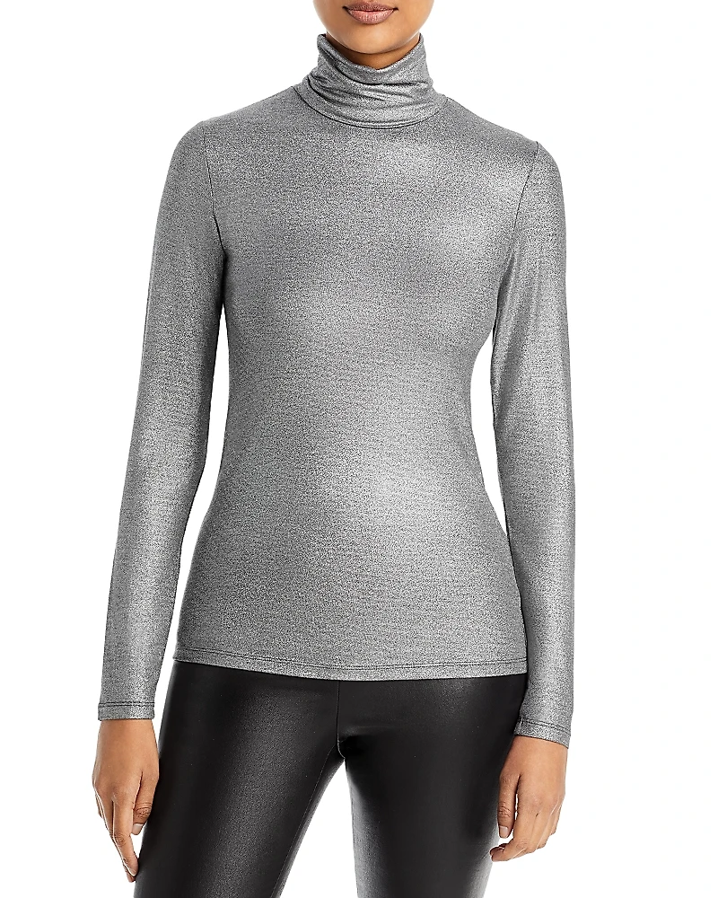 Majestic Filatures Metallic Turtleneck Top