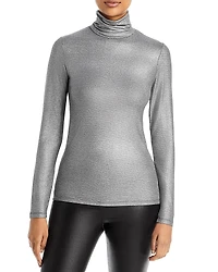 Majestic Filatures Metallic Turtleneck Top