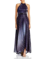 Aqua Metallic OmbreGown - Exclusive