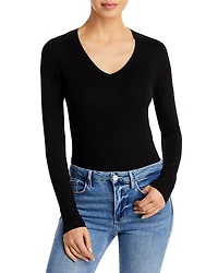 Majestic Filatures V Neck Long Sleeve Tee
