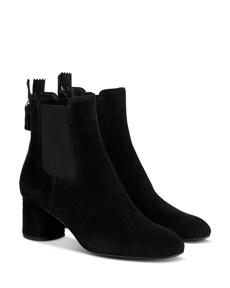 Women's Lisette Almond Toe Mid Heel Stretch Booties