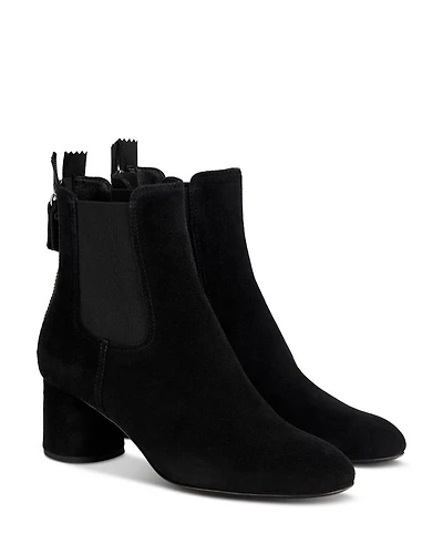 Women's Lisette Almond Toe Mid Heel Stretch Booties