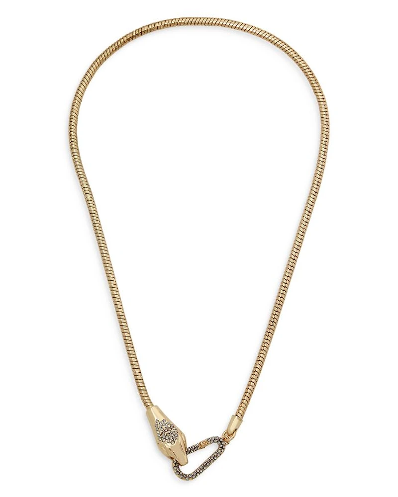 Snake Head Strand Necklace, 16.5"