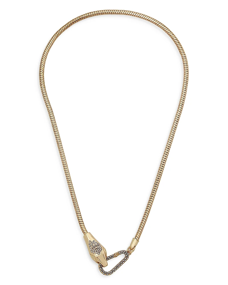 Allsaints Snake Head Strand Necklace, 16.5