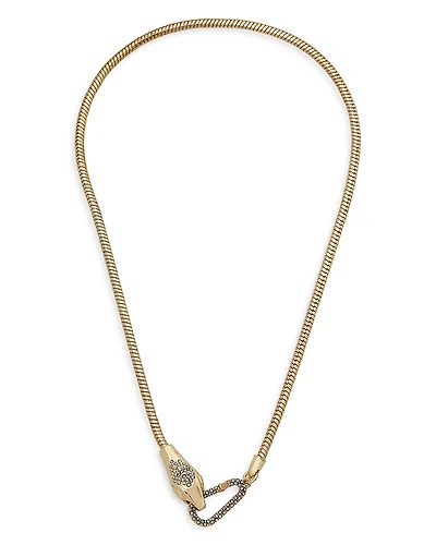 Allsaints Snake Head Strand Necklace, 16.5