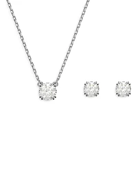 Swarovski Stilla Necklace & Stud Earrings Set