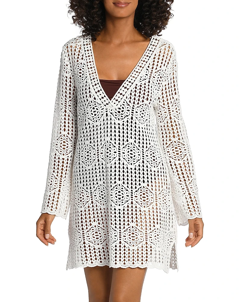 La Blanca Waverly Crochet Swim Cover Up Tunic