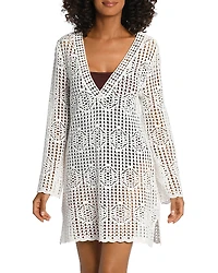 La Blanca Waverly Crochet Swim Cover Up Tunic