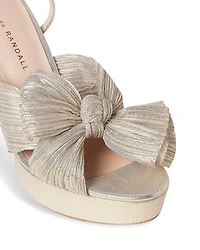 Women's Natalia Pleated Platform High Block Heel Sandals