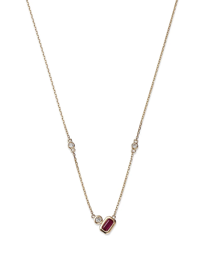 Bloomingdale's Fine Collection Ruby and Diamond Accent Necklace