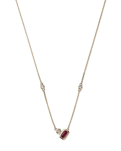 Bloomingdale's Fine Collection Ruby and Diamond Accent Necklace