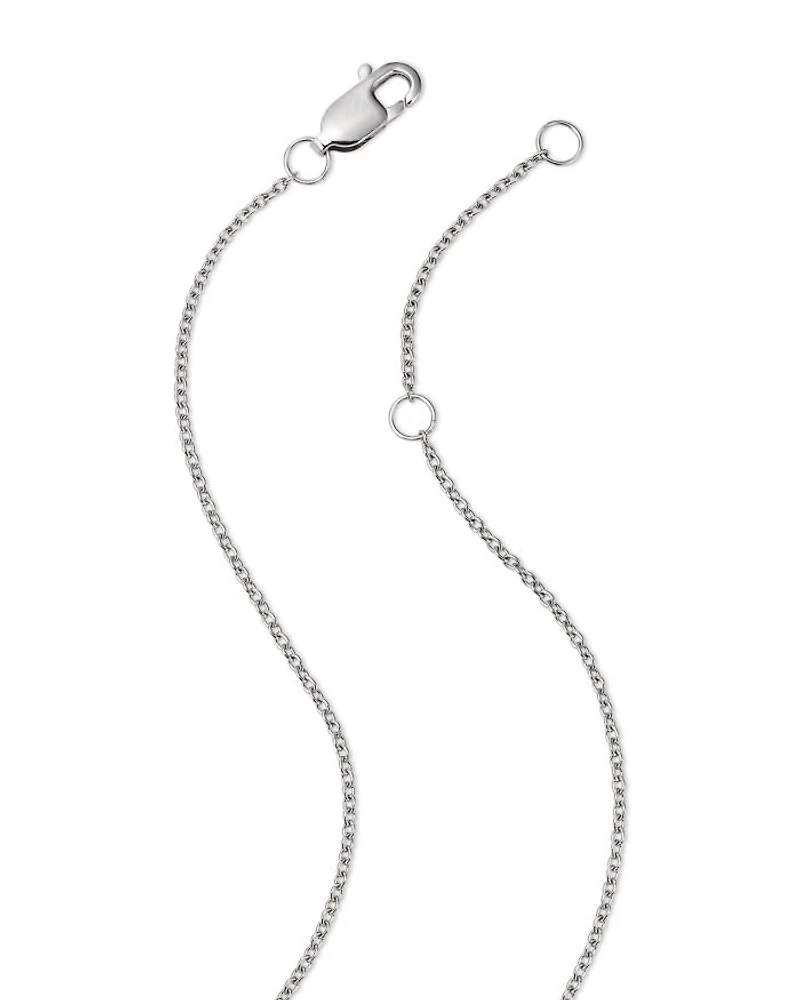 Diamond Clover Cluster Pendant Necklace in 14K Yellow Gold and White Gold, 0.30 tcw