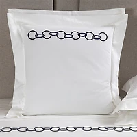 Frette Links Embroidery Cotton Euro Sham