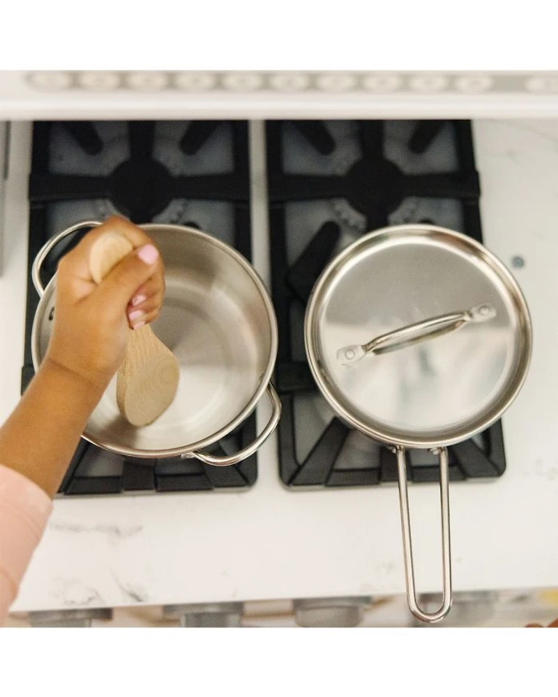 Stainless Steel Pots & Pans Play Set - Ages 3+