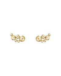 Georg Jensen 18K Yellow Gold Moonlight Grapes Diamond Ear Climbers