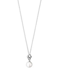 Georg Jensen 18K White Gold Magic Cultured Freshwater pearl & Diamond Pendant Necklace, 17.72