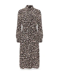 Morgen Belted Floral Print Shirt Dress