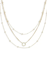 Ettika Monroe Crystal Cubic Zirconia Layered Collar Necklace