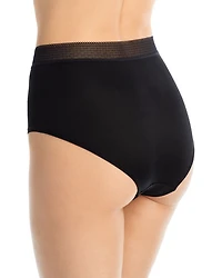 Silk High Waisted Lace Trim Briefs