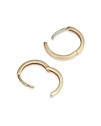 14K Yellow Gold Small Polished Huggie Hoop Earrings