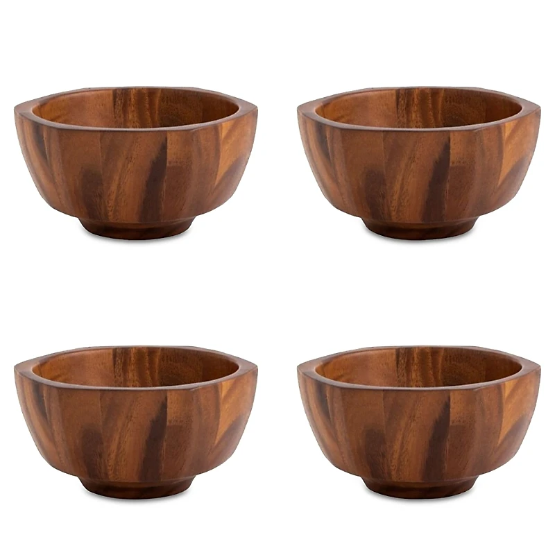 Nambe Rivet Individual Salad Bowls, Set of 4