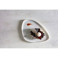 Cloud Terre® 13" Organic Triangle Serving Platter, White