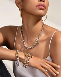 Lexington Chain Bracelet in 18K Yellow Gold with Diamonds