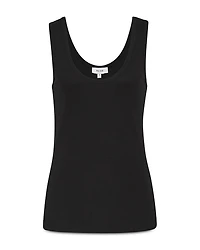Violet Ribbed Scoop Neck Tank Top