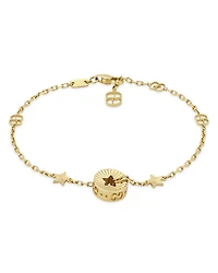 18K Gold Icon Heart & Double G Link Bracelet