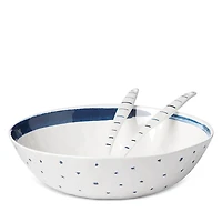Lennox Blue Bay Melamine Salad Bowl with Servers