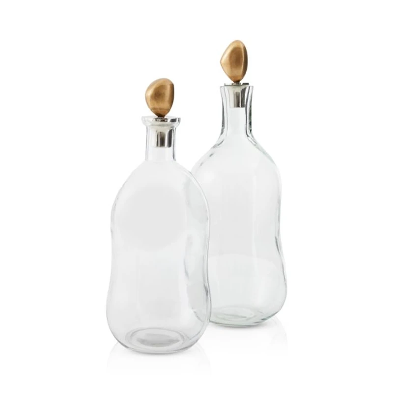 Stavros Glass Decanters, Set of 2