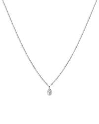 Meira T 14K White Gold Mini Diamond Hamsa Hand Pendant Necklace, 18