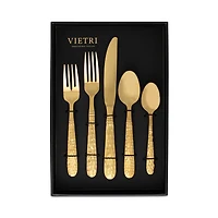 Martellato Gold Tone 20-Piece Flatware Set
