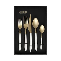Ares Oro & White 20 Piece Flatware Set