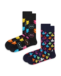 Happy Socks Classic Cotton Blend Crew Socks, Pack of 2