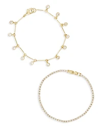 Ettika Cubic Zirconia Bracelets, Set of 2