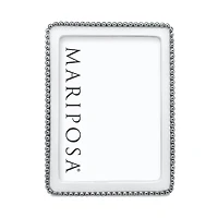 Mariposa Beaded White Picture Frame