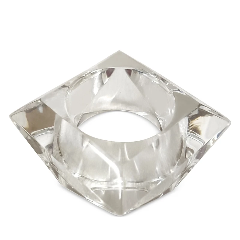 Aman Imports Acrylic Facet Napkin Ring - Exclusive