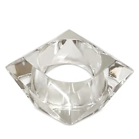 Aman Imports Acrylic Facet Napkin Ring - Exclusive