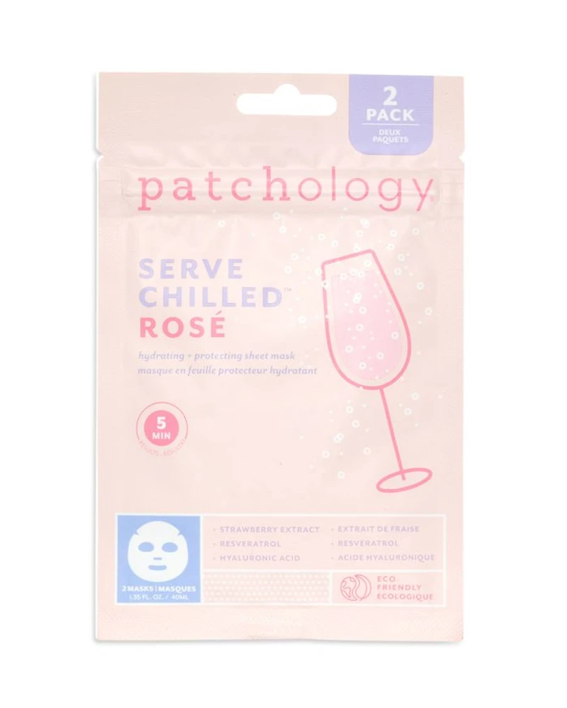 Serve Chilled Rosé Sheet Mask, Pack of 2