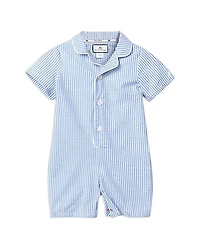Petite Plume Boys' French Blue Seersucker Summer Romper - Baby