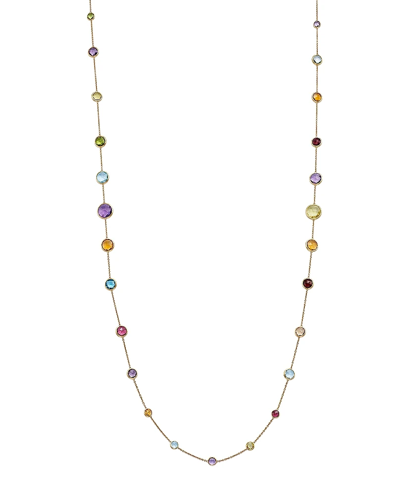 Marco Bicego 18K Yellow Gold Jaipur Multi Gemstone Long Necklace, 36
